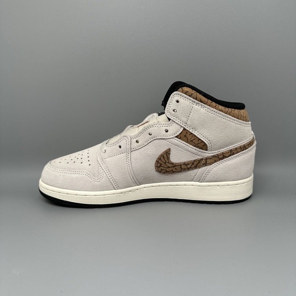 Jordan 1 Mid SE Brown Elephant Shoes DZ5369-102 Men's /Youth 7 Women's 8.5 - Picture 10 of 12